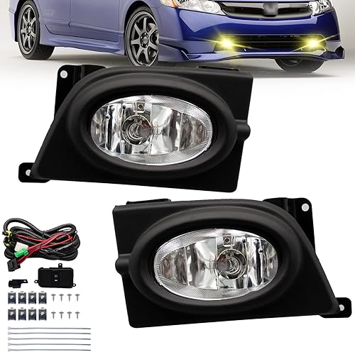 Lámparas antiniebla de conducción de repuesto para Honda Civic 4DR 2006 2007 2008 par de faros antiniebla de conducción de parachoques delantero con