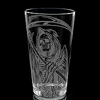 Vista 6 de SPIDERWEBS Engraved Beer Pint Glass Great Monster Scary Halloween Holiday Gift Idea & Decor!