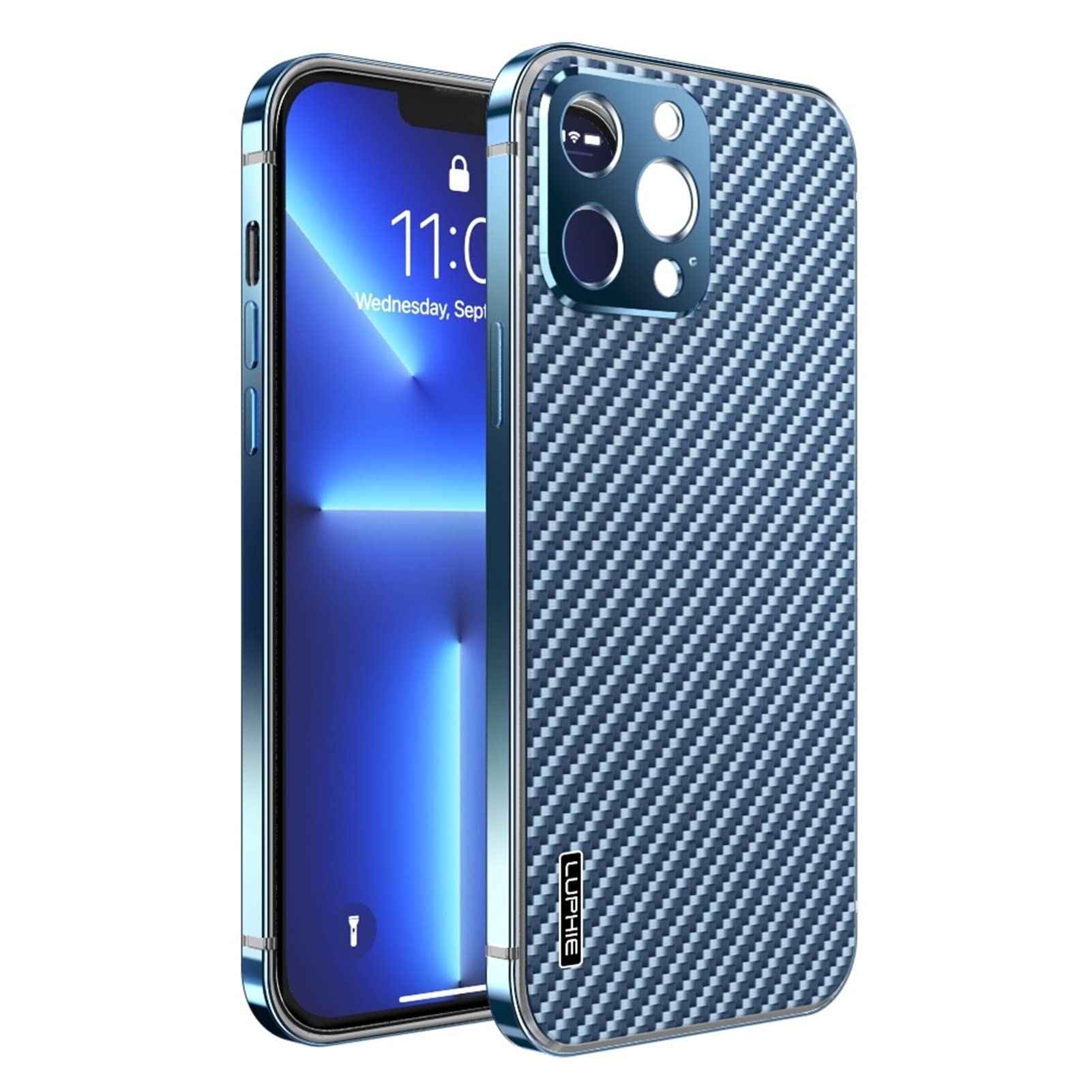 Étui de protection iPhone 13 Pro Max ultra mince bleu