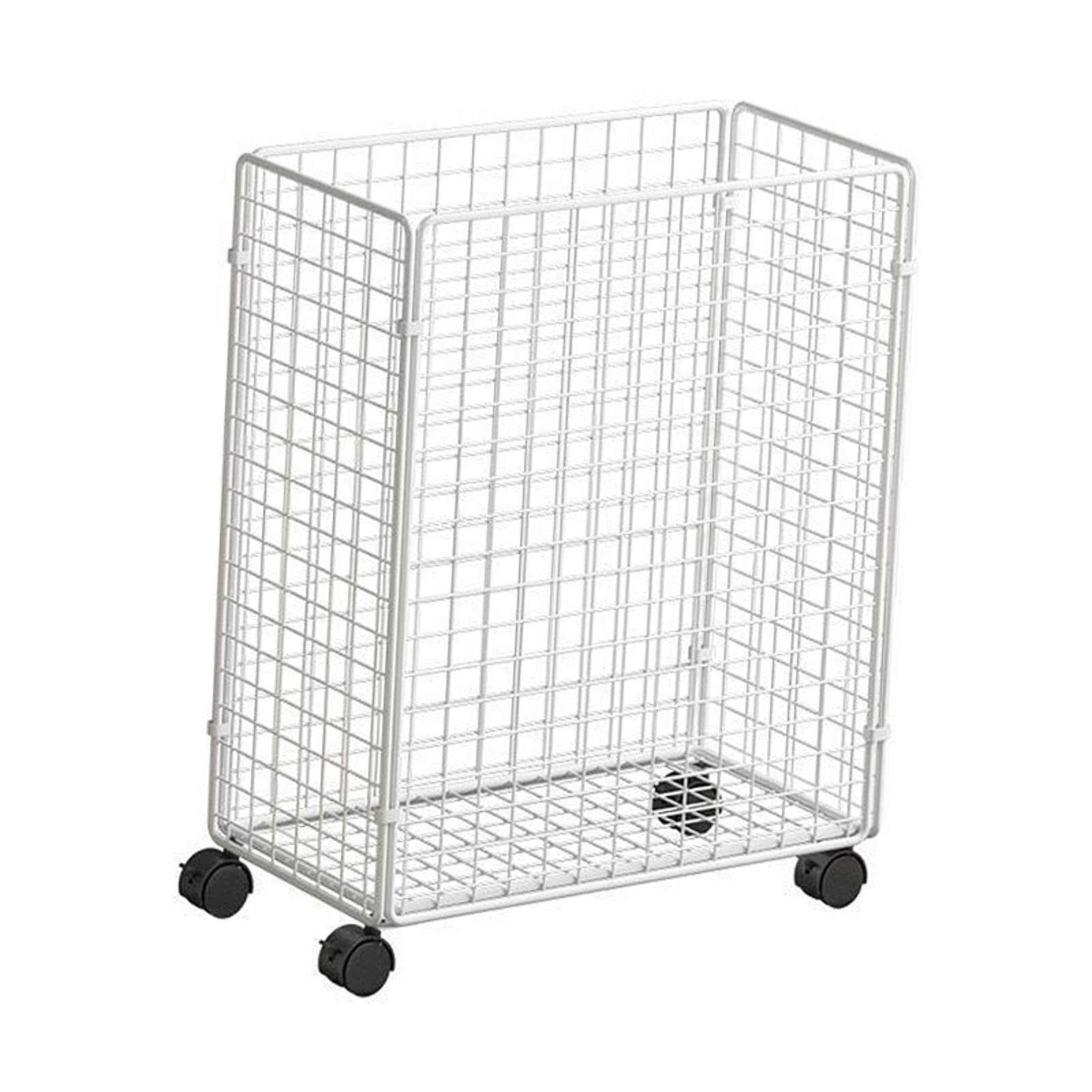 Cesta de Almacenamiento para Equipo de Gimnasio en casa, Cesta de Alambre de Metal, Carrito de Almacenamiento con Ruedas para tapetes de Yoga y