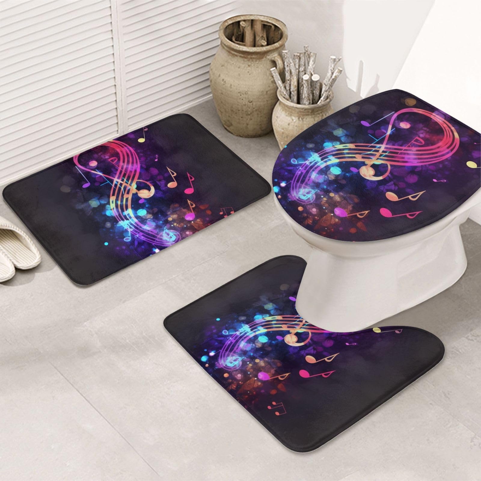 Tapis de bain lot de 3 tapis absorbant antidérapant doux