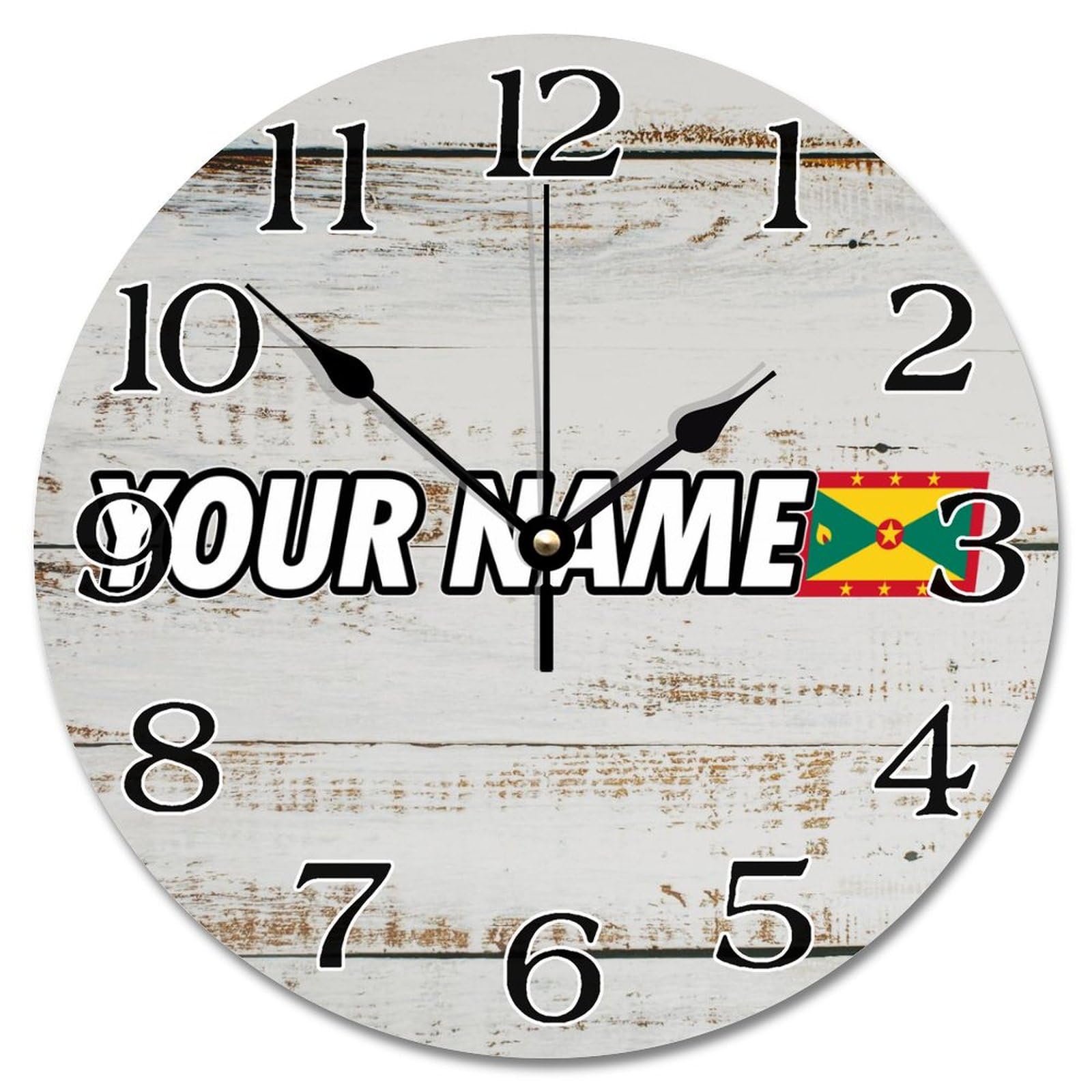 Horloge murale Grenade de 30 cm ronde et silencieuse pour salon