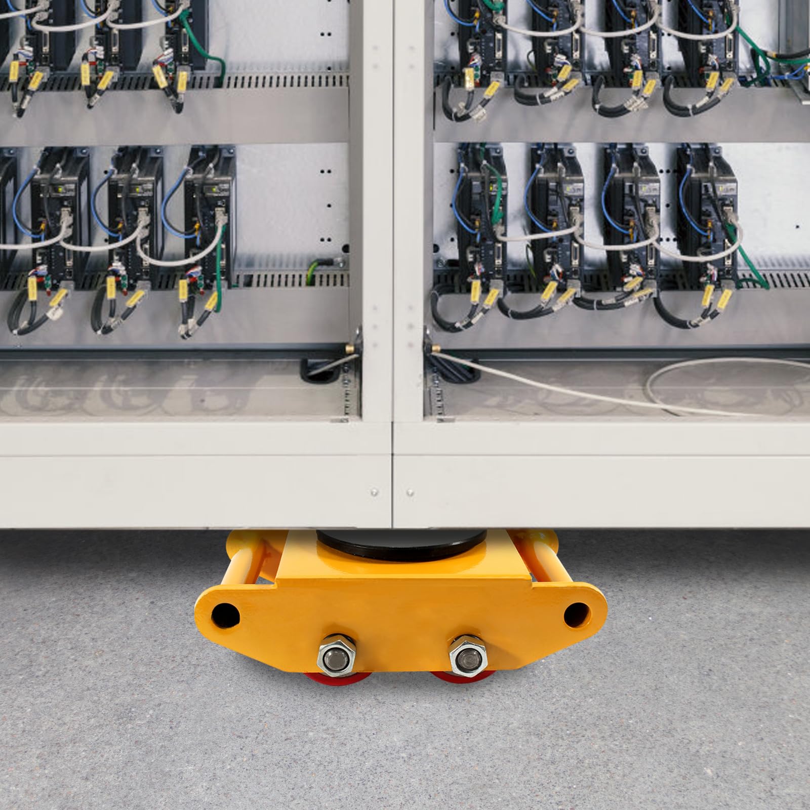 Carrello meccanico a 360° per camion pesanti, trasportatore industriale per stoccaggio, distribuzione e trasporto, ideale per il trasporto di oggetti grandi, pesanti e mobili di uso quotidiano (giallo