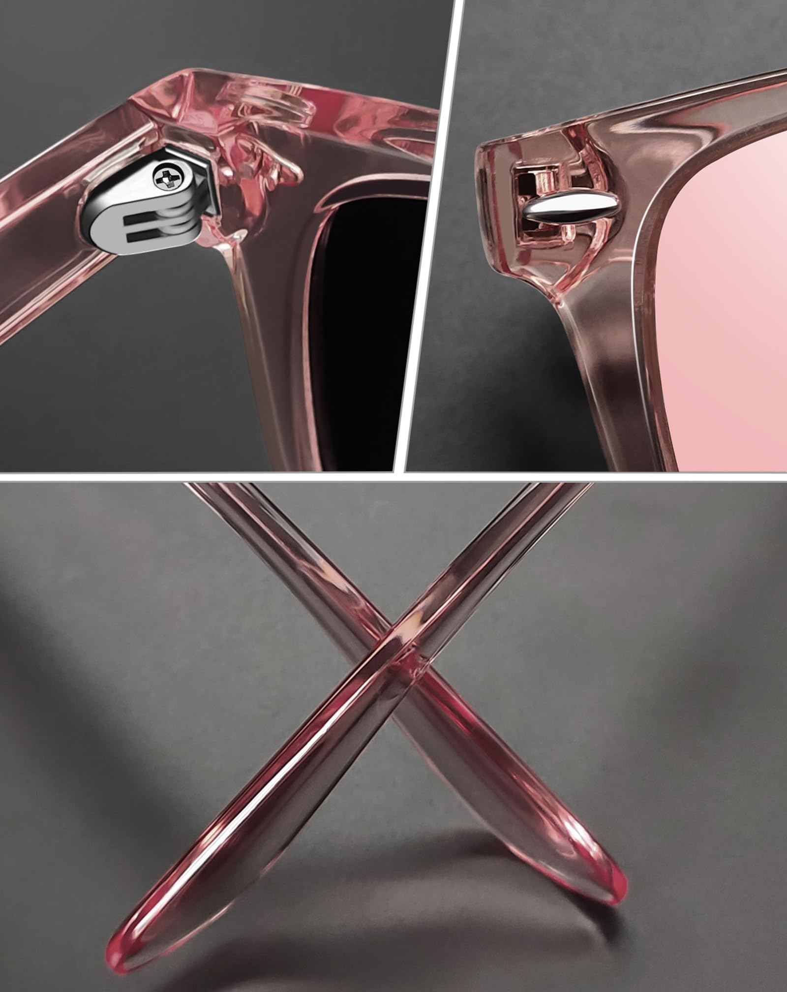 Joopin Square Sunglasses Polarized UV Protection Trendy Designer Sun Glasses Men Women - 5