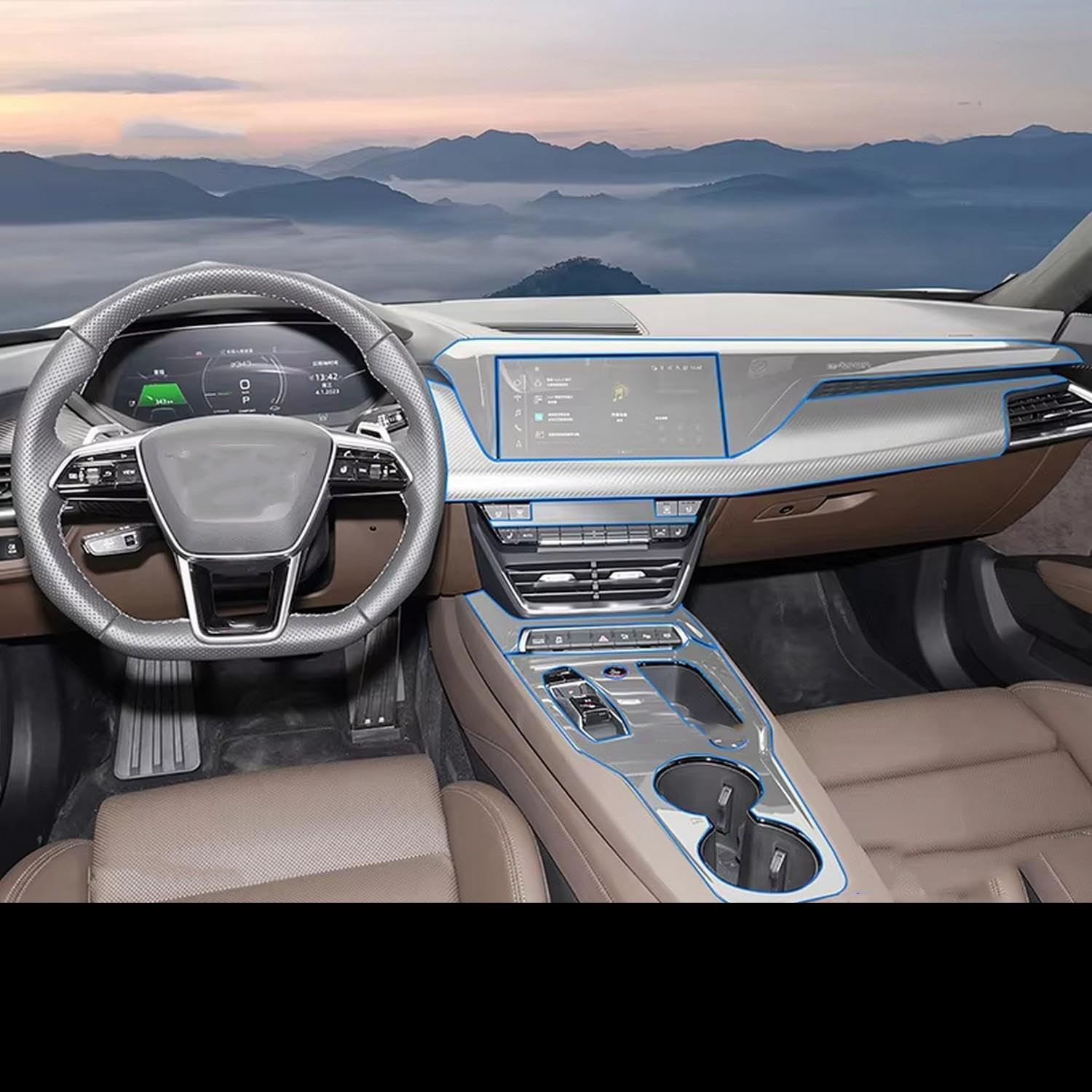Film TPU anti-rayures boîte de vitesses Audi RS E-tron GT 2021-2023