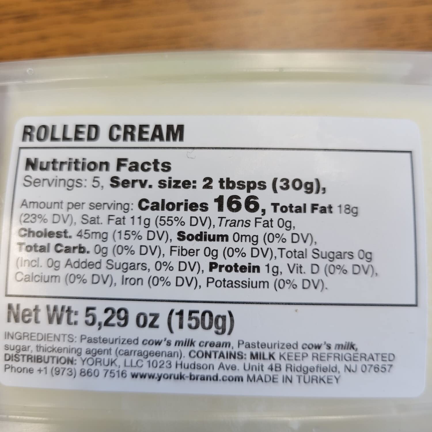 Yoruksut Home Made Fresh Turkish Cream (Kaymak) (150gr x 3 Packs) Halal- Product of Turkey