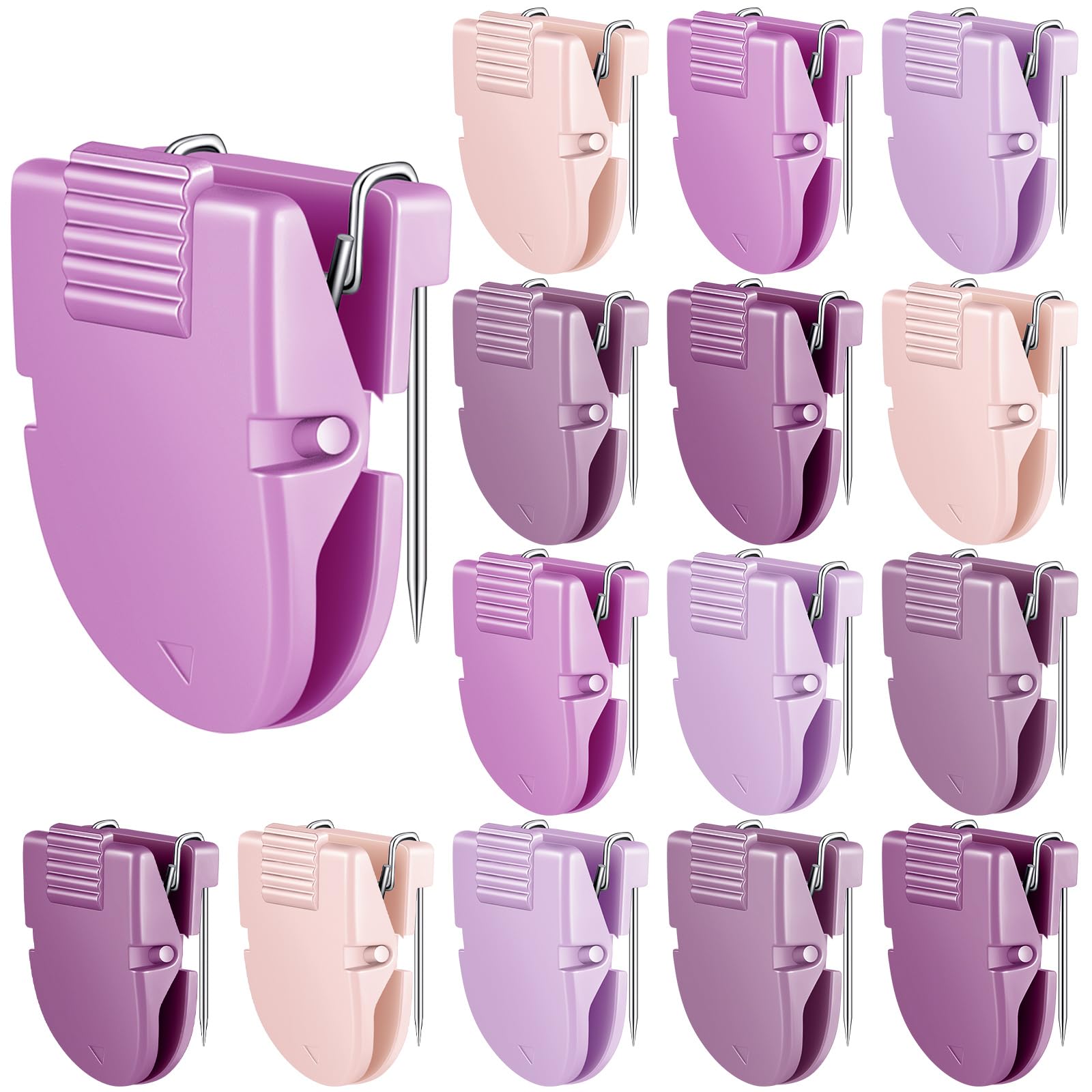 Feifeiya 15 Pcs Cubicle Clips Fabric Panel Cubicle Accessories Fabric Partition Panel Wall Clip Office Photos Wall for Notes Memos Standard Size, 40-Sheet Capacity (Purple) โ image 1