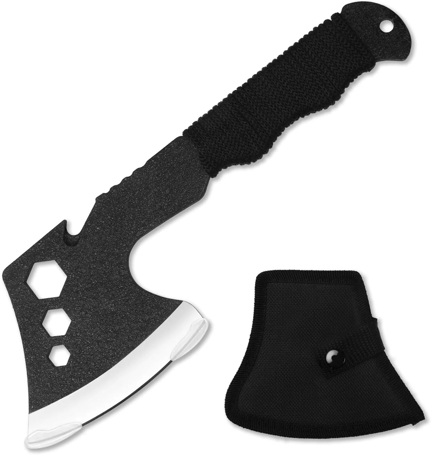 Outdoor Multifunctional Axe, Multifunctional Camping Chopping firewood, Small Hand, Tied Rope, Mountain Axe, Multi-Purpose Camping Tool Axe-WSHUZEMN