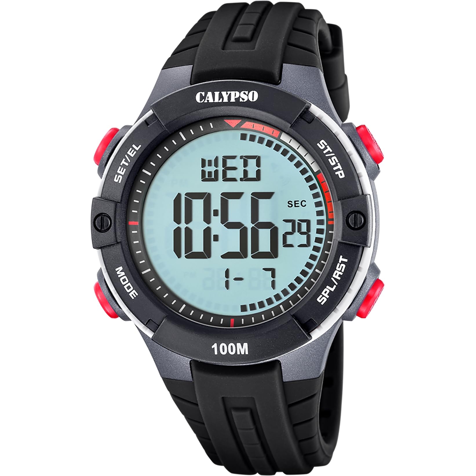 Calypso Orologio Digitale Uomo in Gomma Nero