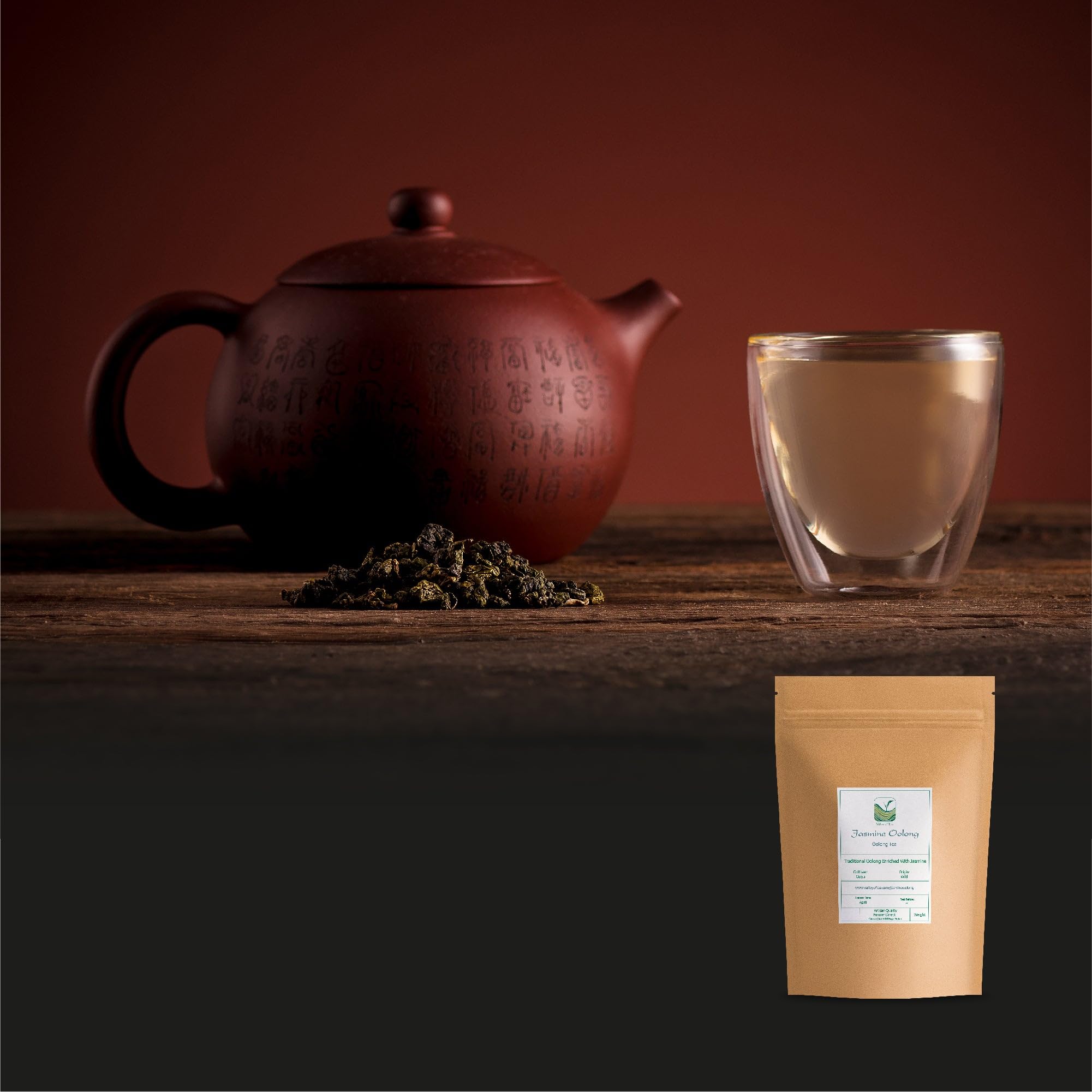 Oolong au Jasmin en Vrac - Thé Roulé Artisanal en Feuilles | aux notes florales et légèrement fruitées offrant une liqueur ronde à déguster sur plusieurs infusions