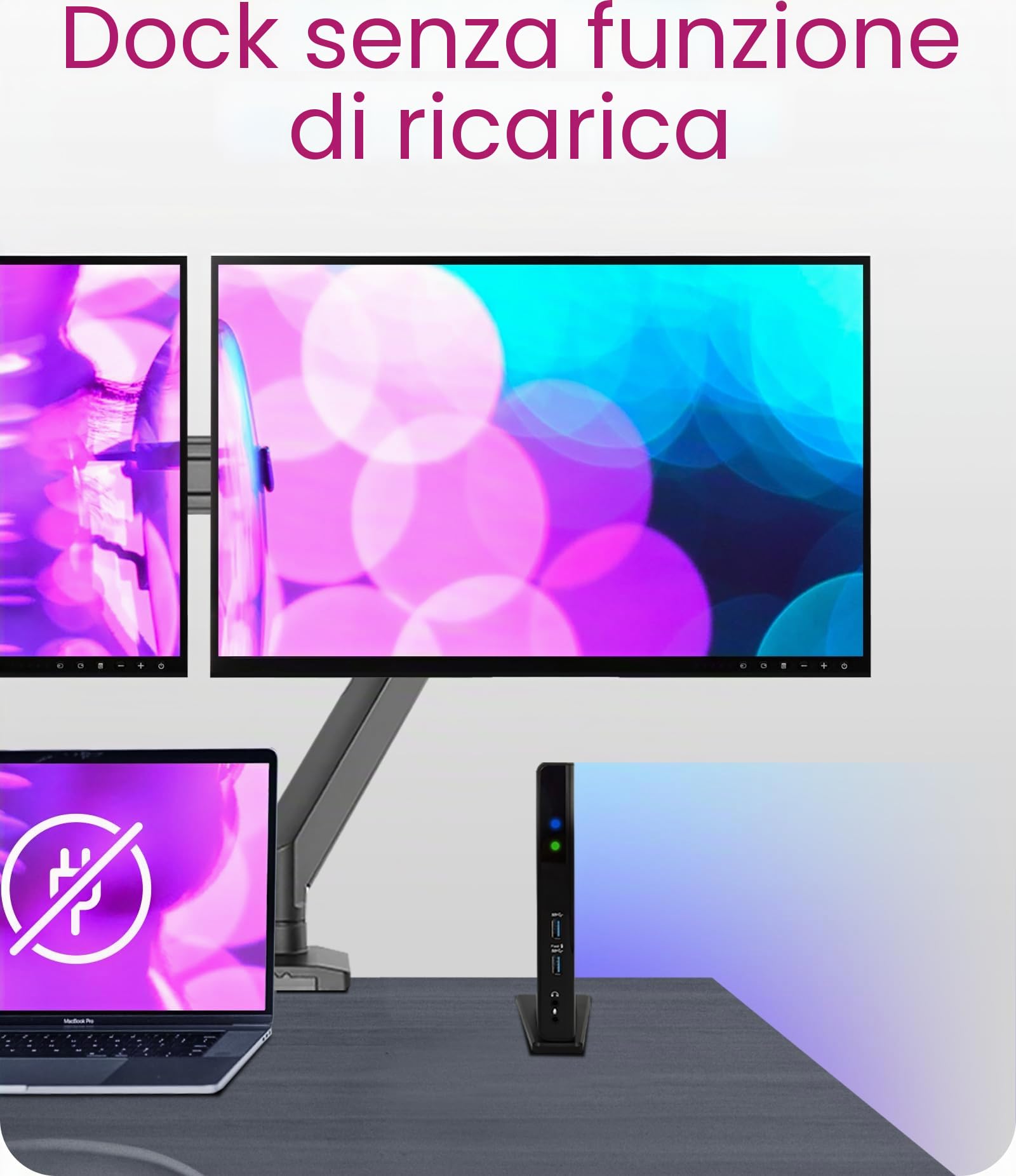 ICY BOX Docking station USB-C (11 in 1) per 2 monitor (2 x HDMI), 60 Hz, HUB USB 3.0 a 6 vie, Gigabit Ethernet, audio, nero, IB-DK2251AC