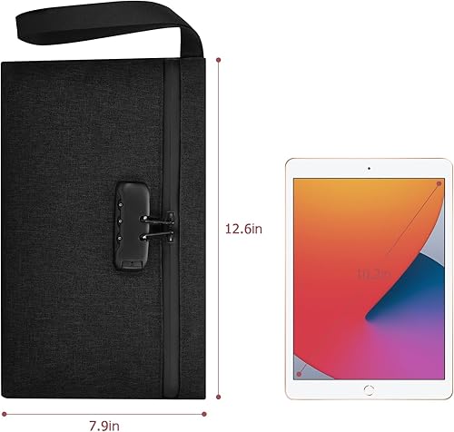 Miniatura 6 de LOFICOPER Bolsa de dinero con cerradura, bolsa de dinero con cerradura, bolsa de documentos impermeable con cremallera, bolsa de accesorios de