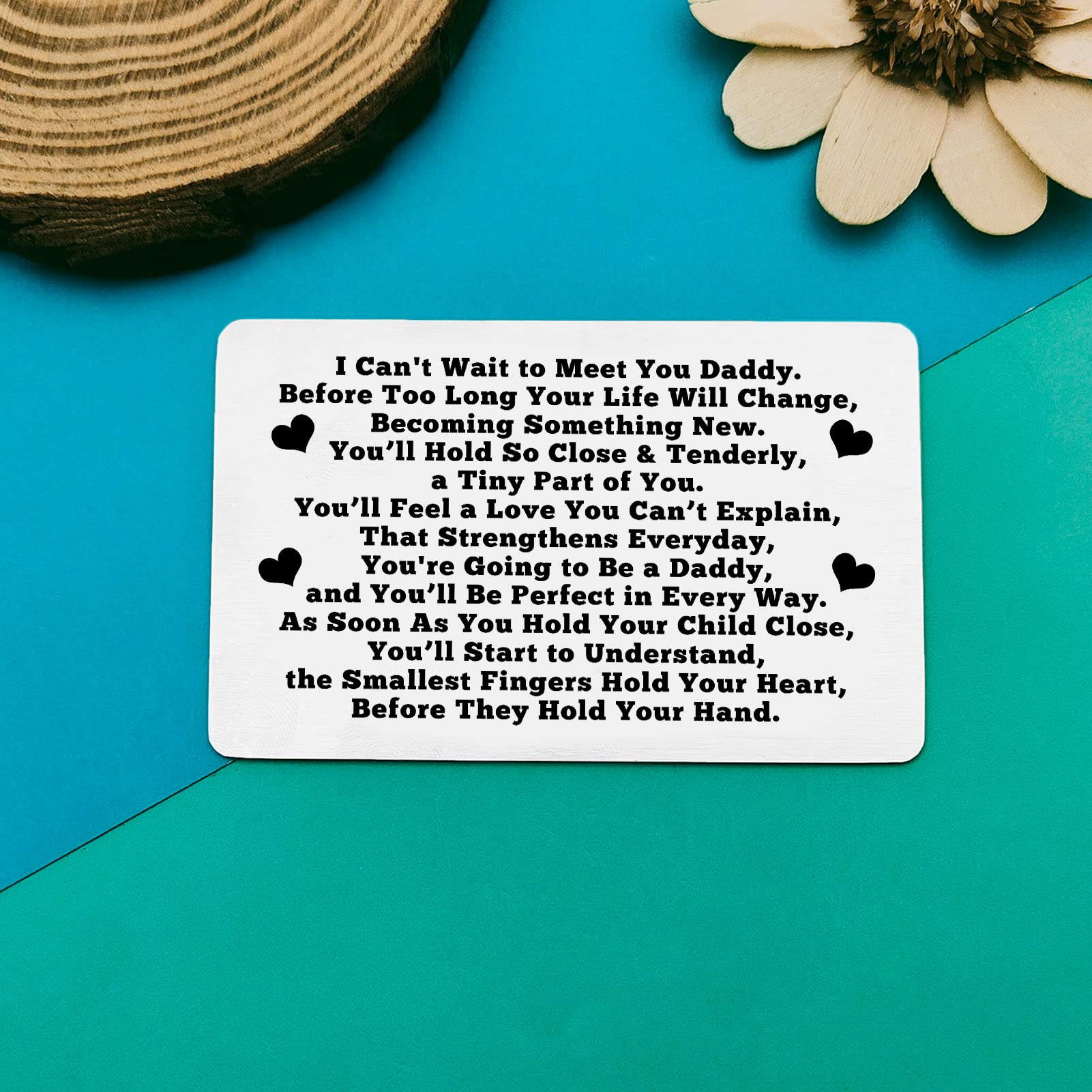 Metal Wallet Card New Dad Gifts Daddy to Be Gifts for Husband Son Soon to Be Daddy Gifts Pregnancy Baby Announcement Gift for Him First Time Dads Gifts from Wife New Dad Baby Shower Christmas Jewelry - Image 2