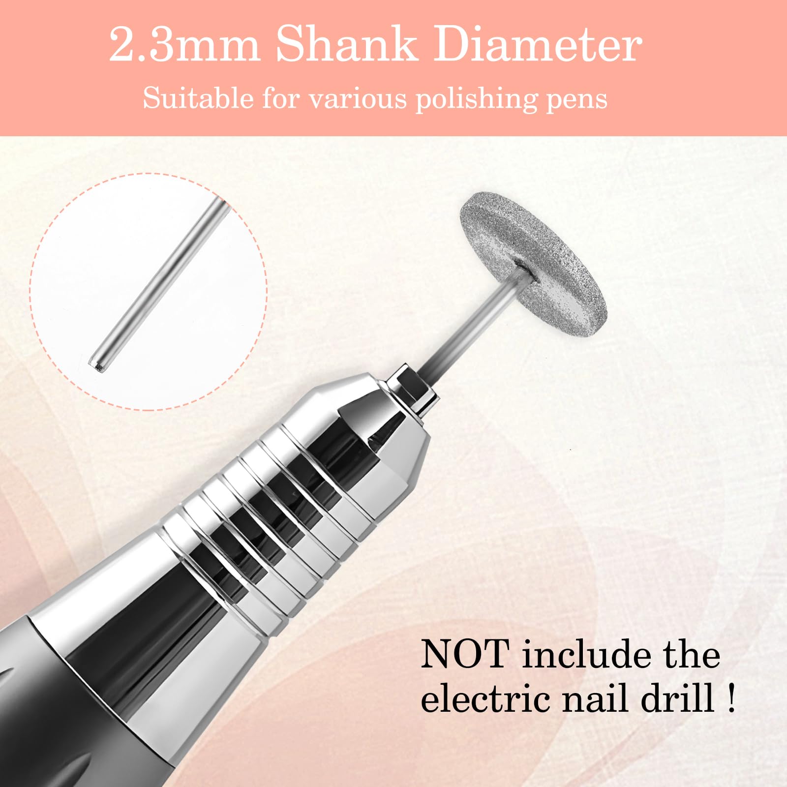 JIEYAO Set di 2 punte per levigatrice unghie, fresa professionale per unghie, per uso elettrico, per pedicure per manicure, cura dei piedi, rimozione delle cuticole in gel acrilico