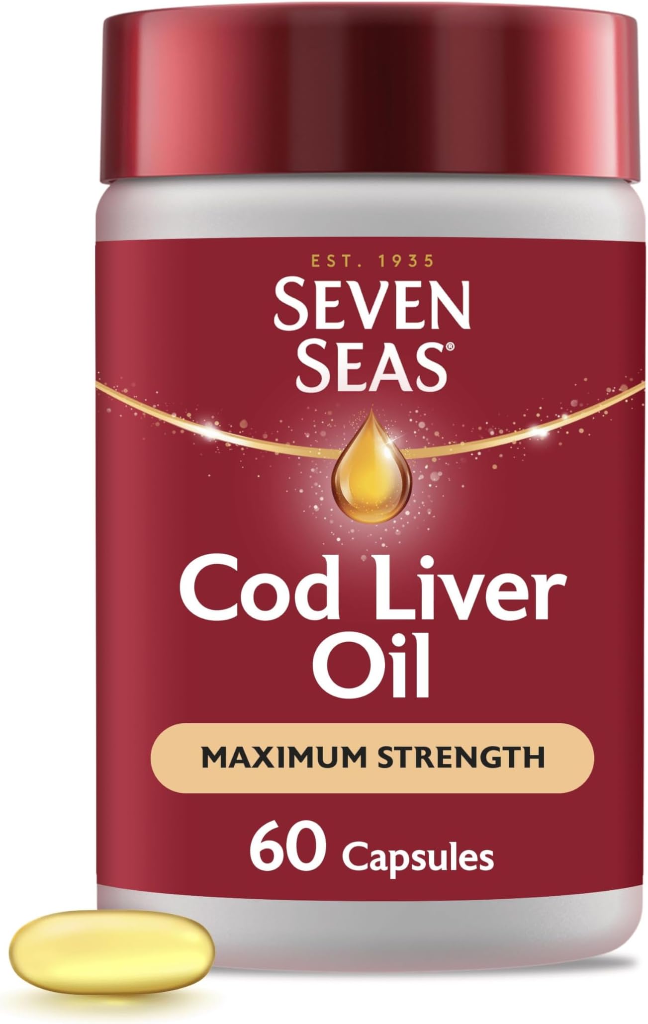 Extra High Strength Cod Liver Oil,60 Capsules