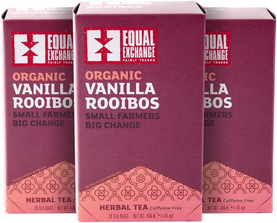 Equal Exchange Organic Vanilla Rooibos Tea, 20-Count (Pack of 3)