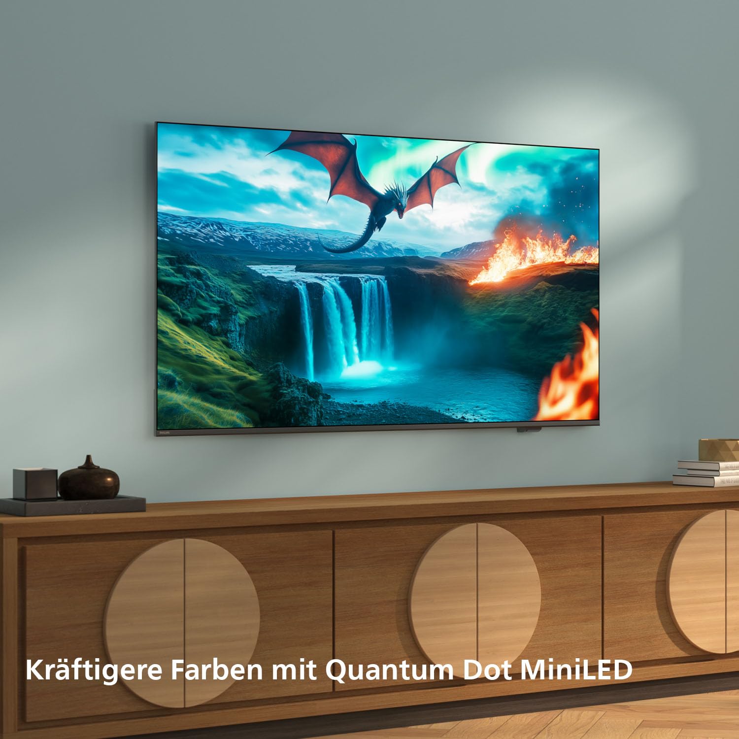 PHILIPS 55MLED810 Mini LED 4K Smart TV - 55 Zoll Display Mit P5 Perfect Picture Engine Ultra HD, Titan OS, Dolby Vision Und Dolby Atmos Sound