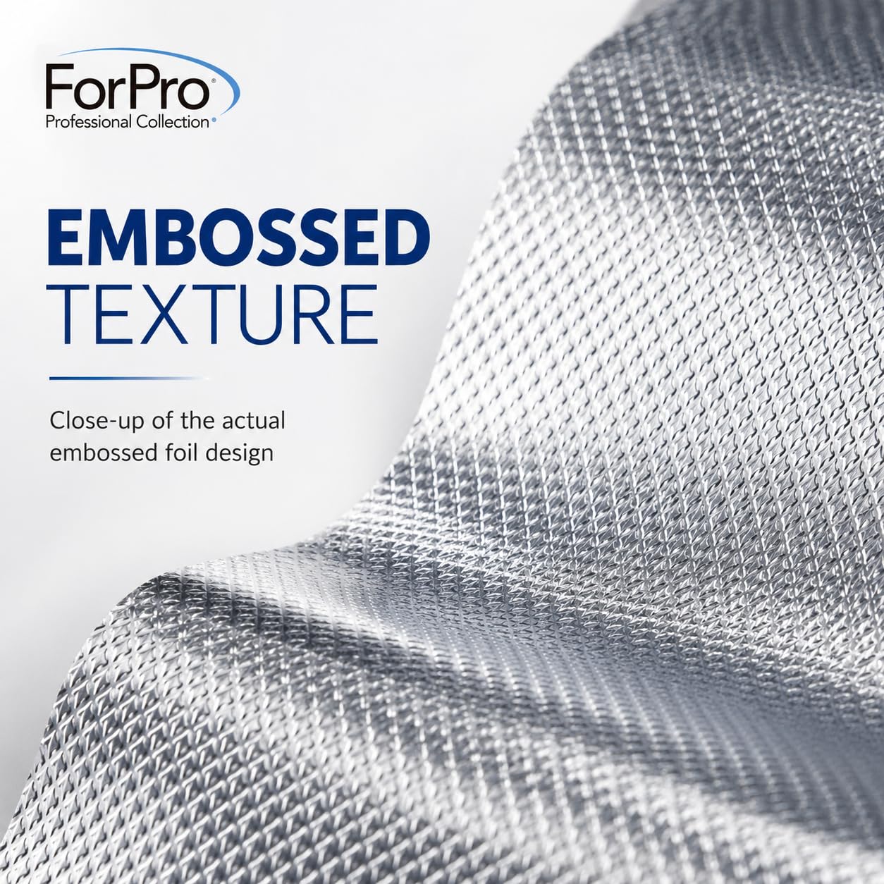 ForPro Professional Collection Hojas de aluminio en relieve 500S, papel de aluminio, dispensador de papel de aluminio emergente, láminas para el cabello para aplicación de color y servicios de