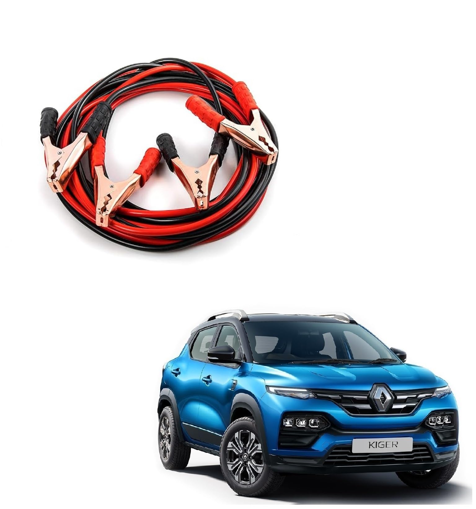 Kozdiko Heavy Duty Auto Jumper Cable Battery Booster Wire Clamp with Alligator Wire Emergency Car Battery Charging Booster Cables Compatibile with Renault Kiger-image-41