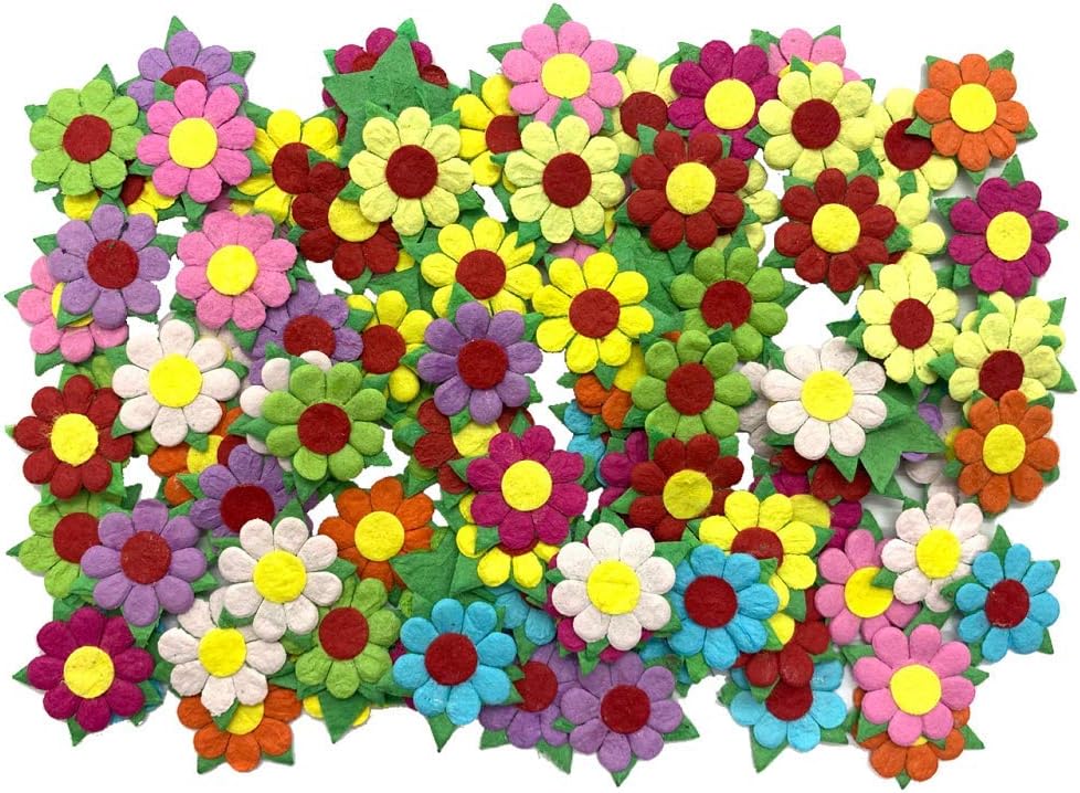 Mix Colors Flowers Mulberry Paper - 25mm Mix Color Paper Flowers 100 Pcs - Best for Scrapbooking and Creative Craft Projects Mini Paper Flowers Mulberry Paper Flowers