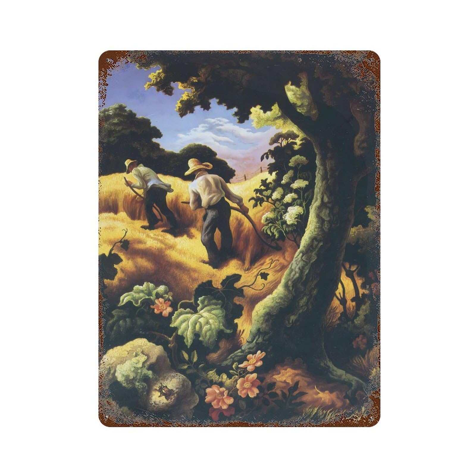 xiaoxiaoshen Thomas Hart Benton (23) Wall Decor Art Metal Tin Poster Modern Home Decor Art Home Bar Shop Decorations Vintage Sign 40x30cm