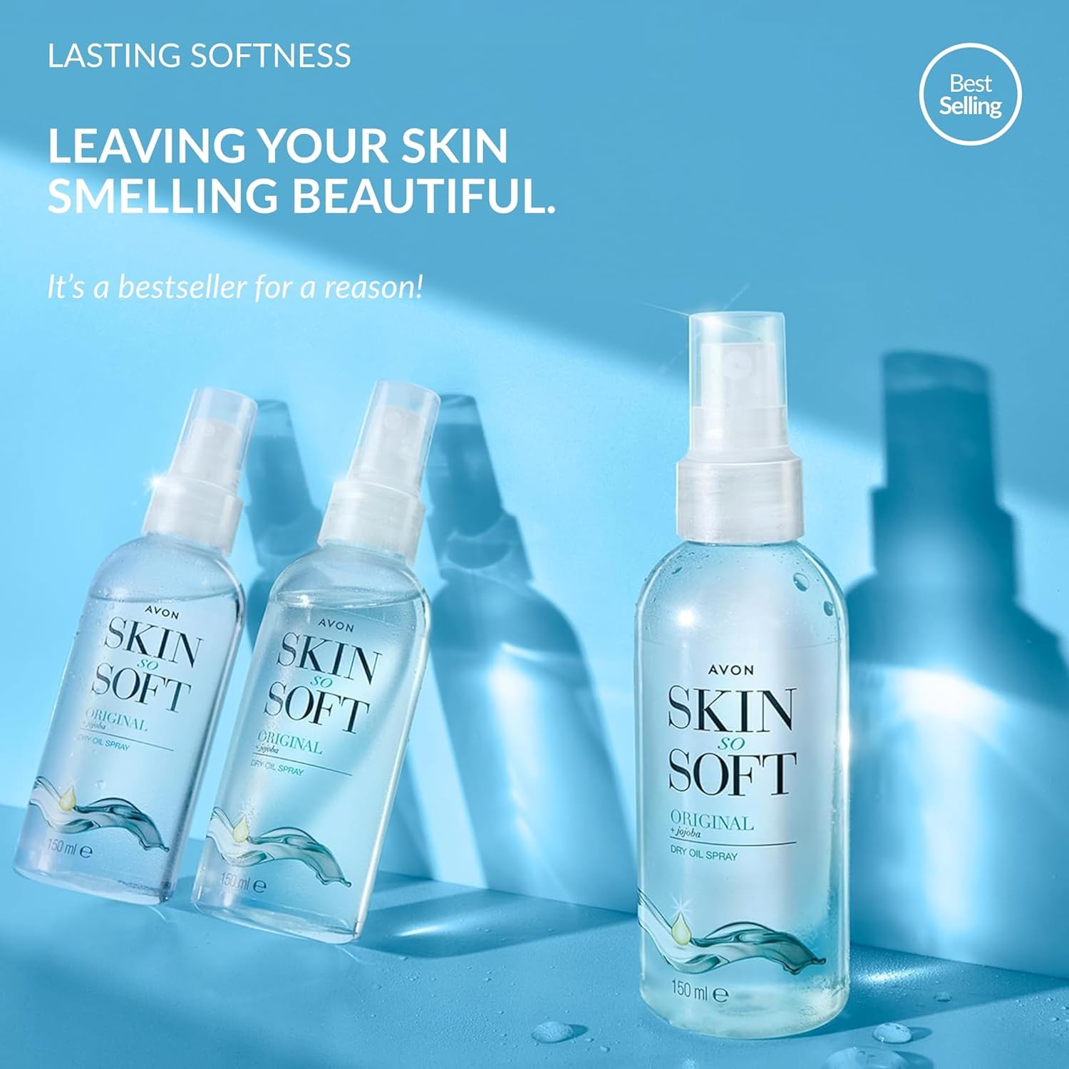 Avon Skin So Soft Original Dry Oil Spray 4 x 150ml.