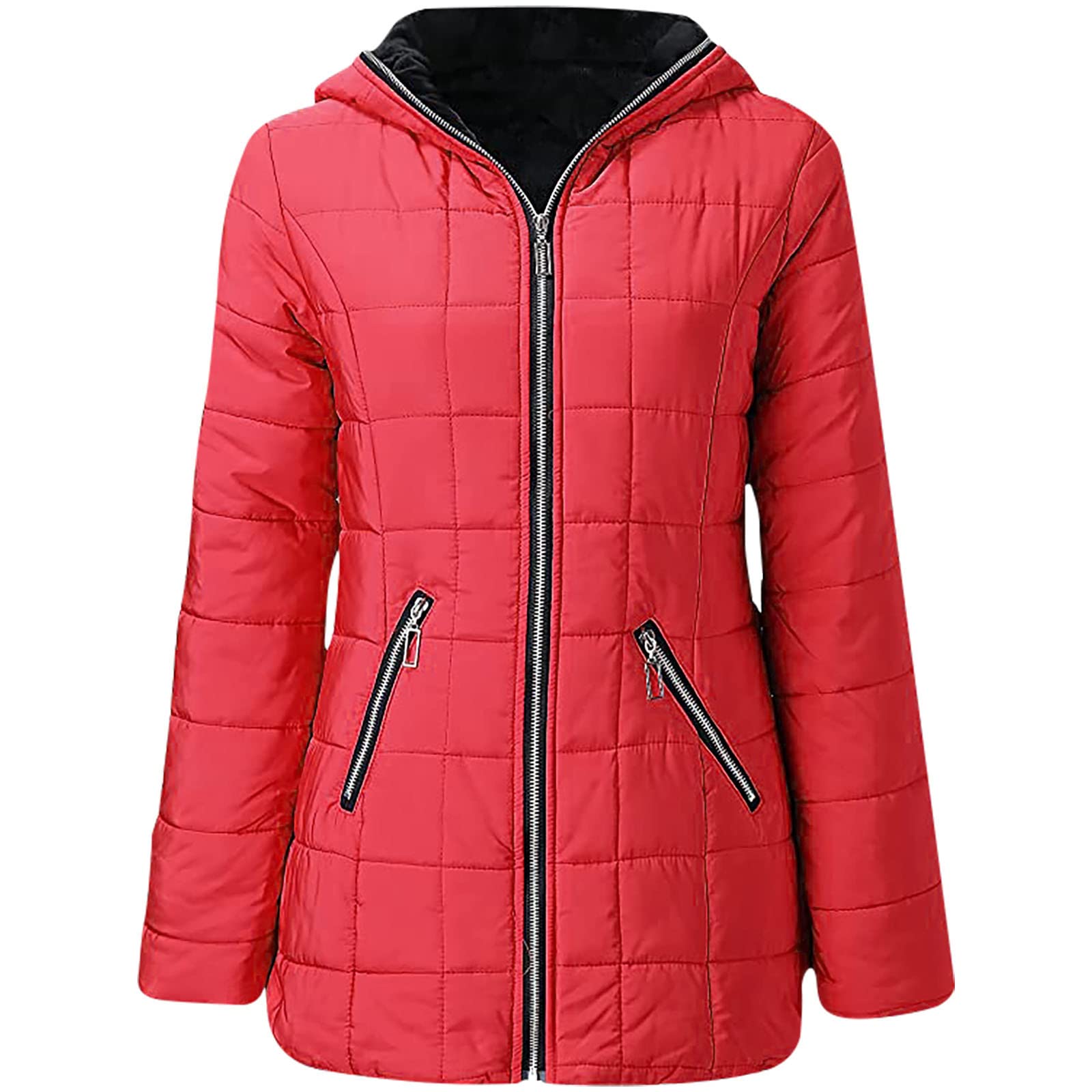 Piumino Lungo Donna Piumino Lungo con Cappuccio Ripiegabile Piumini Leggeri Donna Giacca Giubbotto Cappotto Giubbino Giacche Piumini Ultraleggero Impermeabile Oversize Montagna Donne Taglie Forti