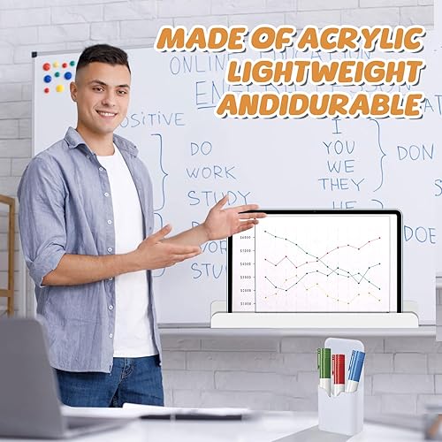 Miniatura 3 de 2 estantes magnéticos para pizarra blanca, estantes magnéticos para libros con soporte magnético para marcadores, soporte magnético de archivos de