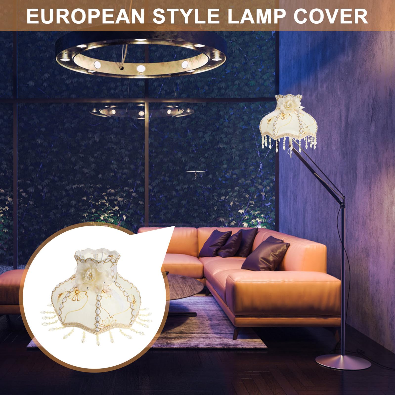 Vintage Lampenschirm im Europäischen Stil für Tisch und Stehlampen Zufälliger Stil