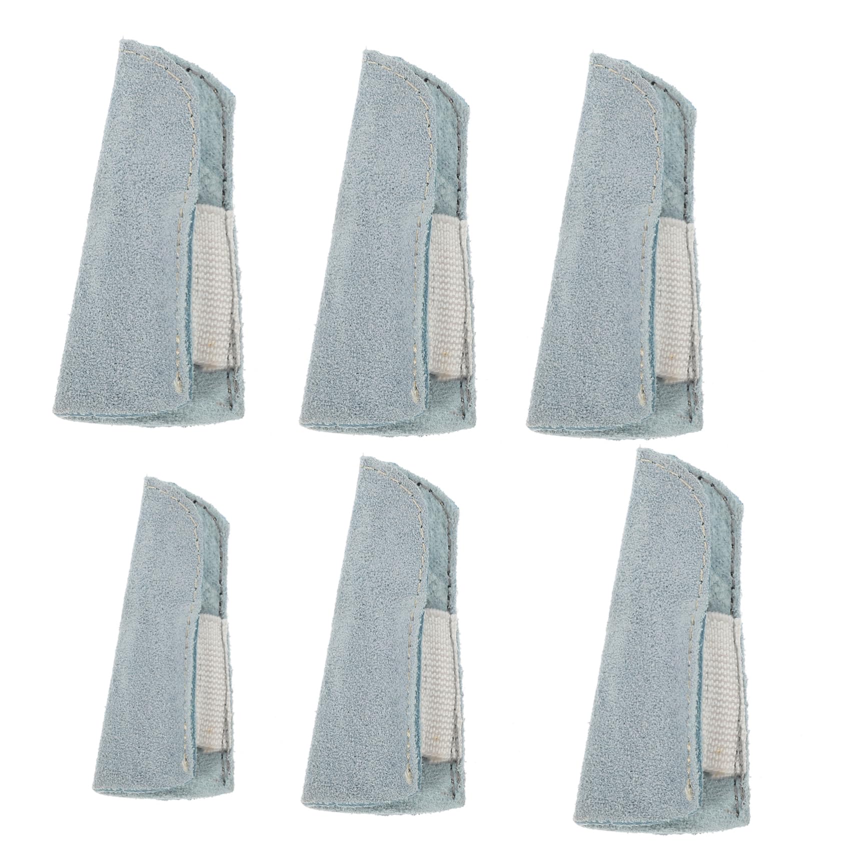 Didiseaon 5pcs Leather Jewelry Making Finger Guard Crochet Finger Shield Heat Insulation Sleeve Injury Prevention Protectors Random Color