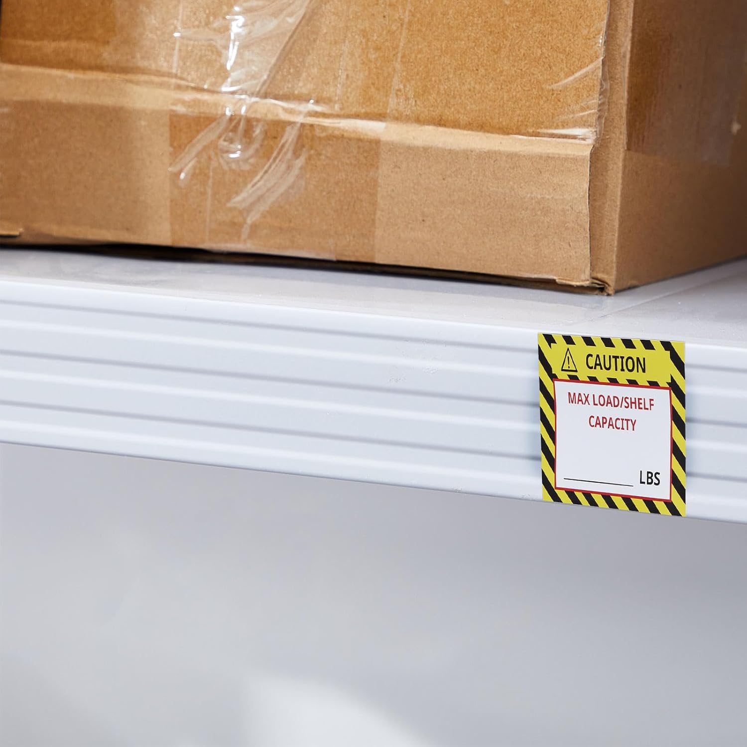 Zhanmai 200 Pcs Pallet Rack Capacity Labels 3 x 4 Inches Pallet Racking Caution Max Load Shelf LBS Warning Stickers Bright PVC Industrial Strength Sticker Warehouse Safety Forklift Cross Beam Safety