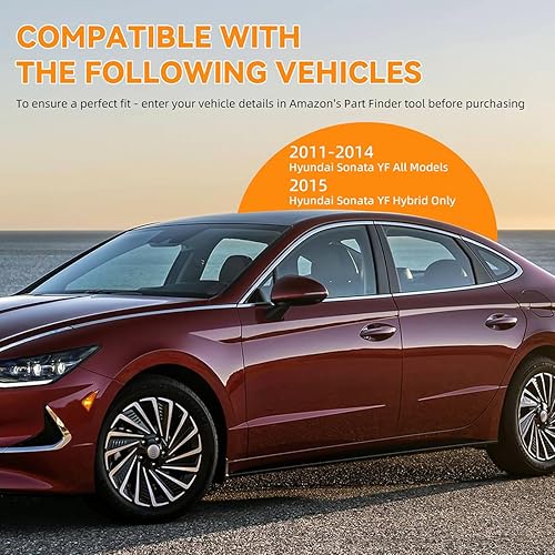 Miniatura 2 de Deal - Juego de 4 piezas de cinta de montaje exterior tipo prendido/clip en el tipo ahumado tintado sol/lluvia, viseras de ventana con borde cromado