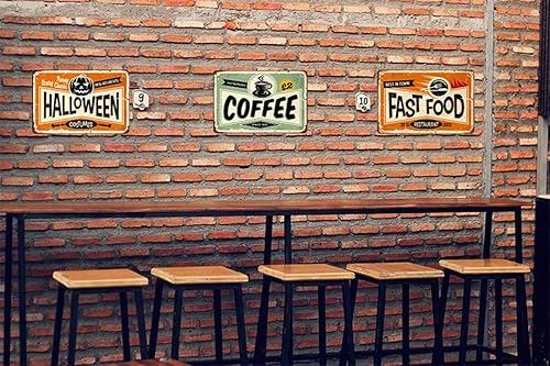 Miniatura 4 de AOYEGO Letrero de lata de café, póster de café caliente y fresco, letreros de metal vintage para cafeterías, bares, bares, bares, tiendas, tiendas,