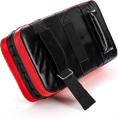 Miniatura 5 de ZOOFOX Juego de guantes de boxeo 2 en 1, almohadillas de boxeo curvas, almohadilla de mano de entrenamiento Taekwondo Kick Pad para principiantes,