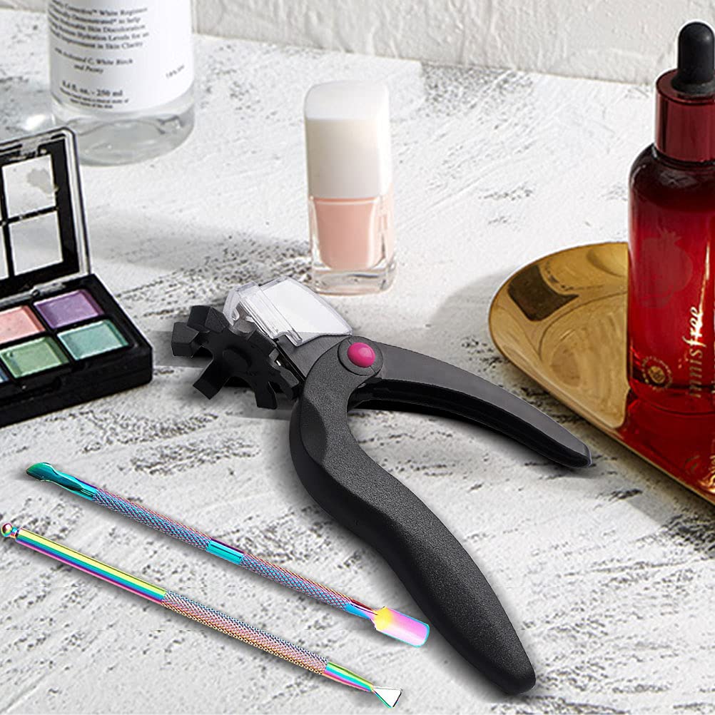 3 in 1 Adjustable Acrylic Nail Clipper, Nail Tip Cutter Trimmer Nail Tools with Cuticle Pusher Scaper Peeler for Acrylic Nails Manicure Home DIY Use (Black) : Beauty & Personal Care