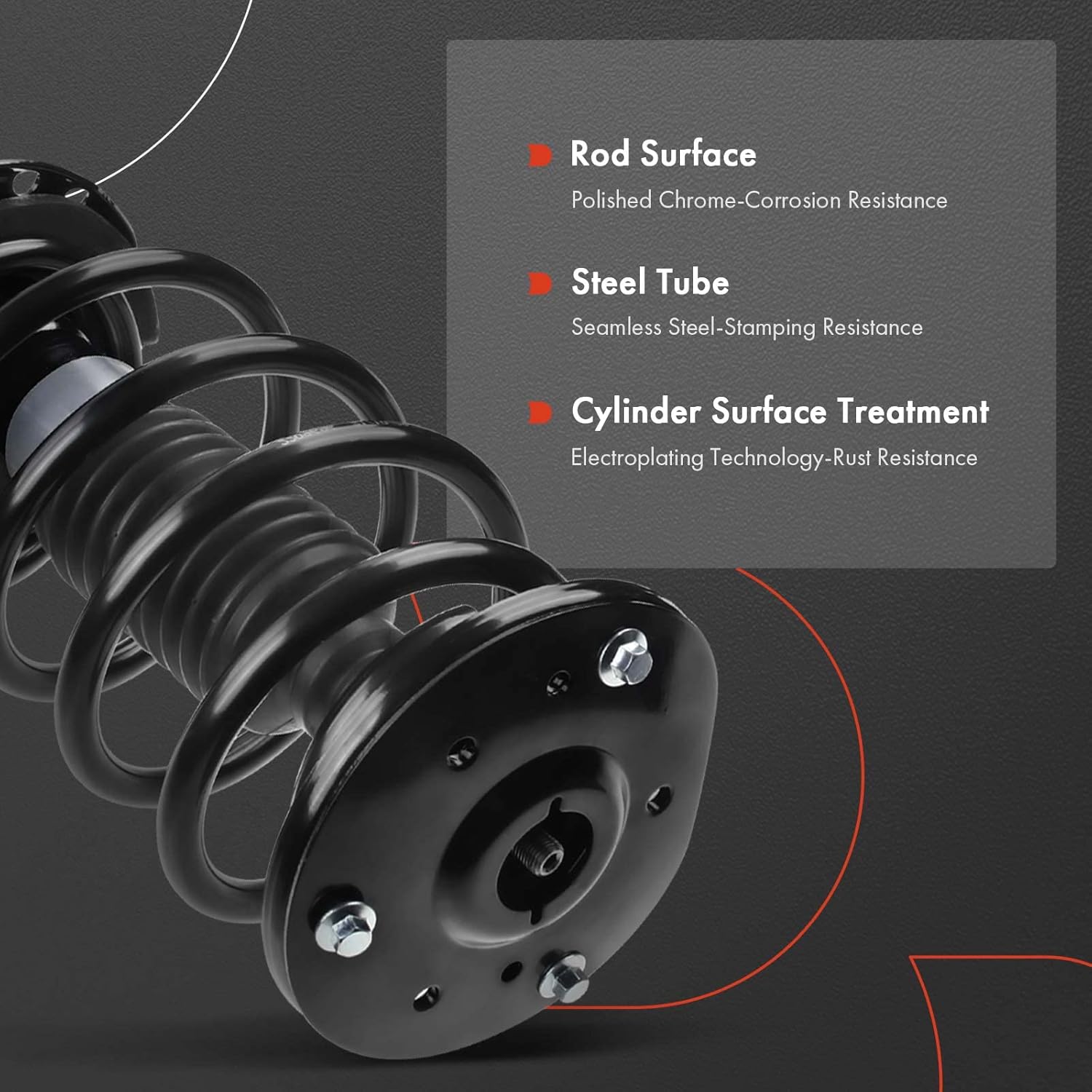 A-Premium Front Pair (2) Complete Strut & Coil Spring Assembly Compatible with Volvo XC60 2010 2011 2012 2013 2014, Driver and Passenger Side