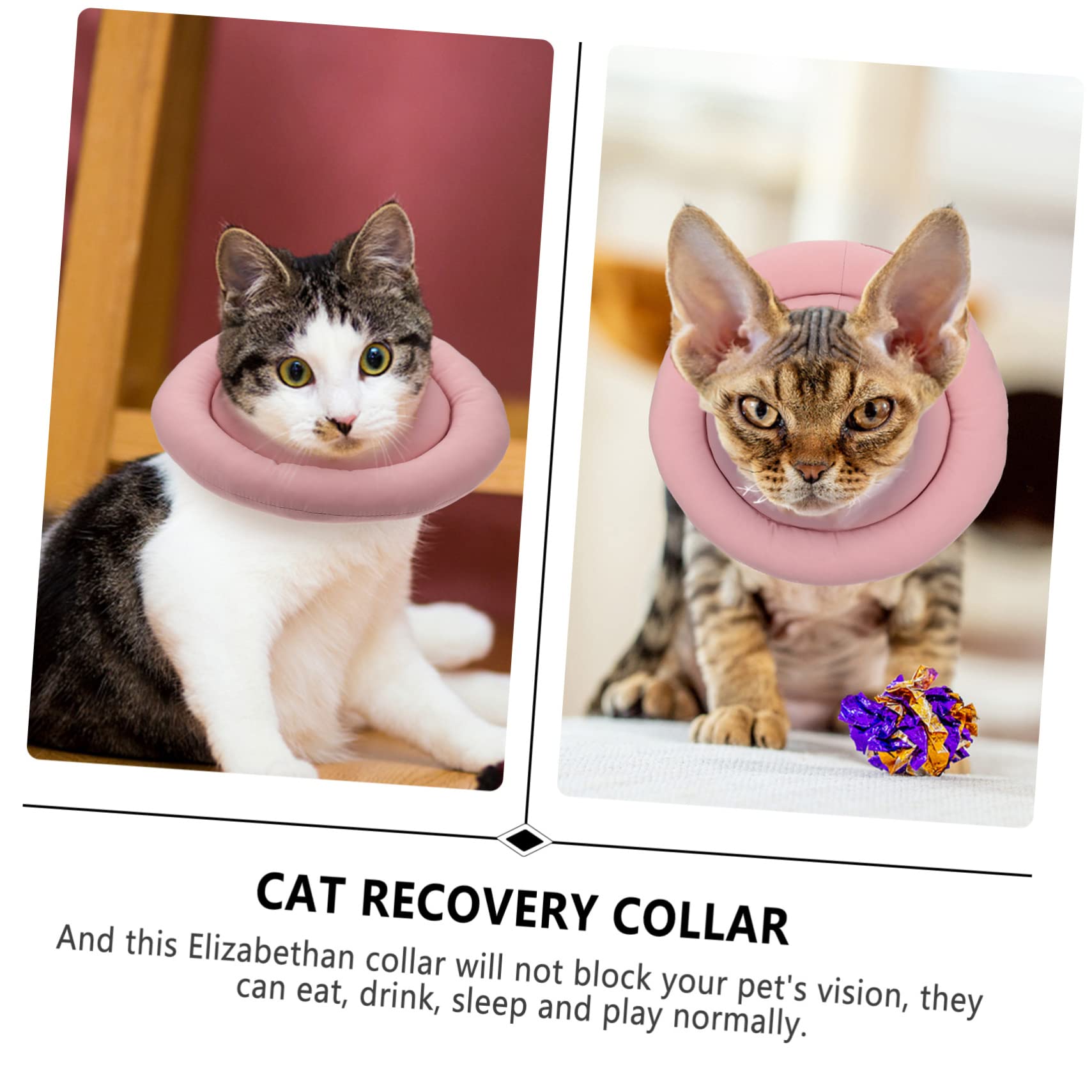 BESPORTBLE 3pezzi Collare Di Per Gatti Collare Protettivo Per Post-operazione Comfort e Supporto Per Ferite e Interventi Chirurgici Adatto Per Gattini e Gatti Adulti