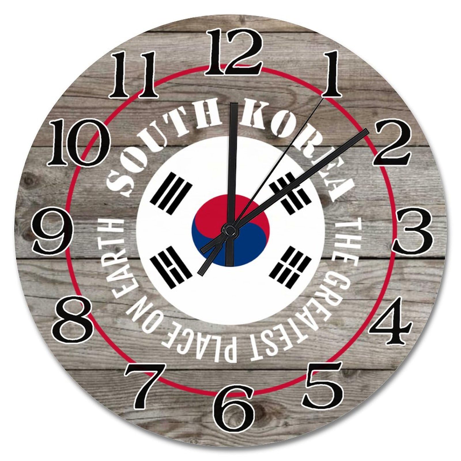 Horloge murale en bois de Corée du Sud, un design d'exception