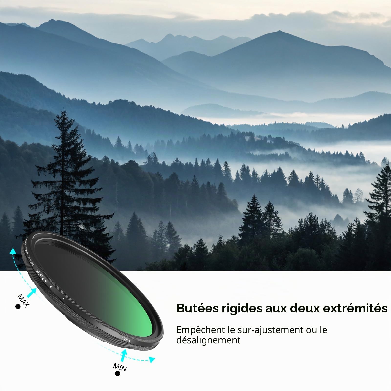 SMALLRIG Filtre VND Magnétique 67 mm ND64-ND400 (6-9 arrêts), Filtre ND Réglable pour iPhone 16/S24 Ultra/Vivo X100 et objectifs 67 mm, Verre Optique HD sans Croix X, avec Adaptateur fileté - 5169