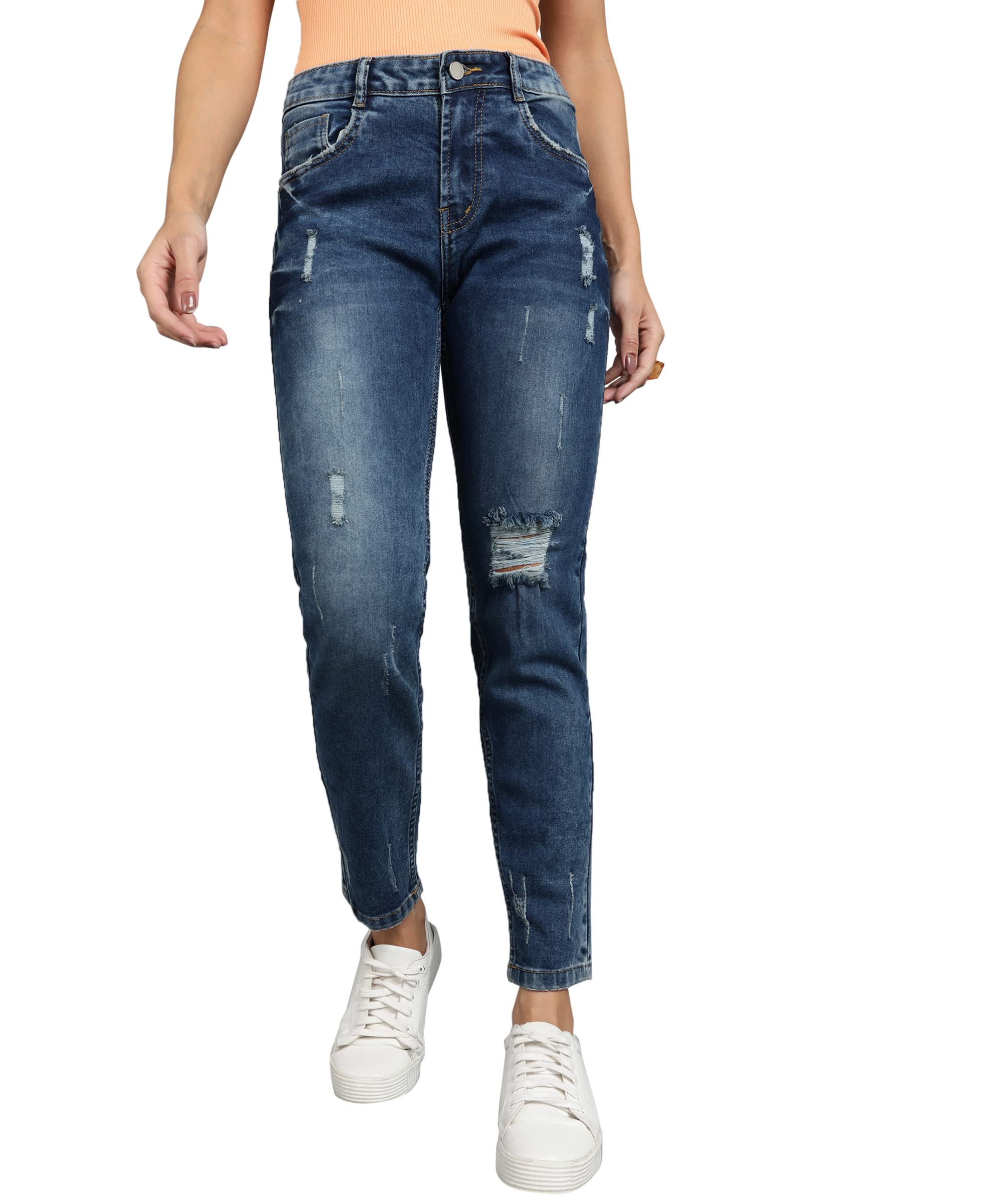 Urbano Fashion Jeans lavados Boyfriend Fit para mujer