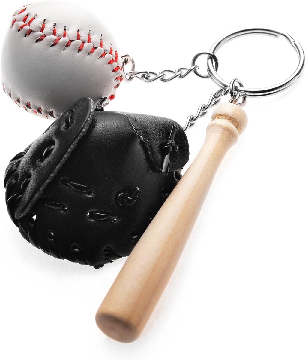 REINDEAR Novelty Mini Baseball Set Pendant Keychain