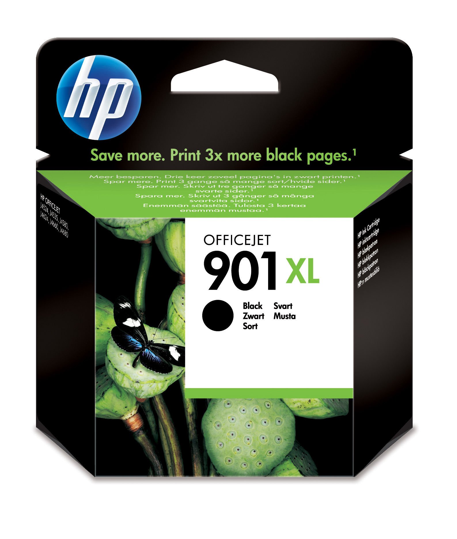 HP Cartucho de Tinta Negra Officejet HP 901XL 901 Officejet Ink Cartridges, De 20 a 80% HR, de -40 a 60 °C, de 15 a 32 °C, De 20 a 80% HR, 116 x 36 x 115 mm, 70 g