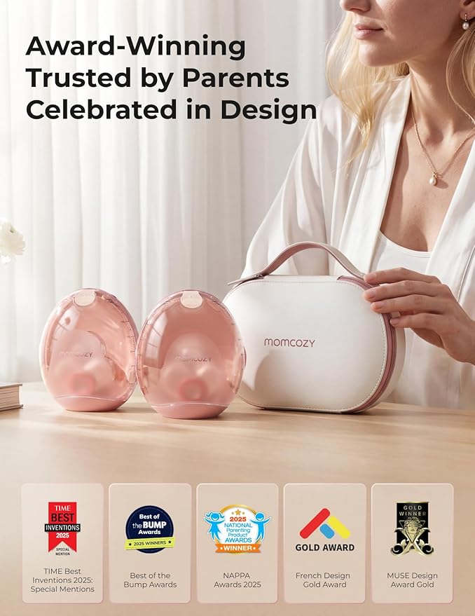Extractores de leche Momcozy Air 1 Ultra-Slim, manos libres, control de app y carga inalámbrica miniatura 7