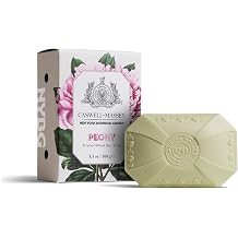 Caswell-Massey Peony Natural Bar Soap for Women, Moisturizing Body Soap Bar for All Skin Types, Made with Essential Oils & Plant-Based Formula for Soft Skin, 3.5 oz