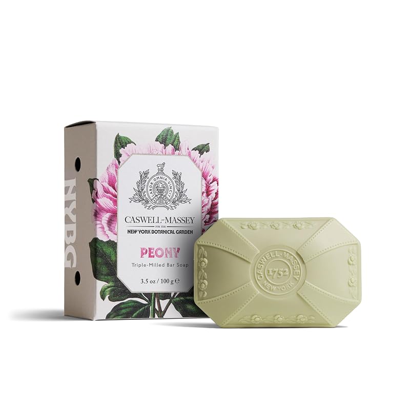 Caswell-Massey Sabonete em Barra com Fragrância de Peônia, Fórmula à Base de Plantas, 99 g