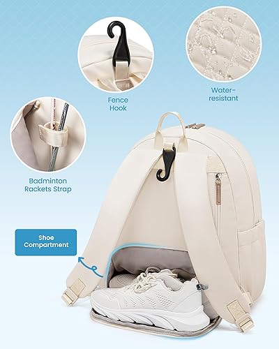 Miniatura 5 de Mochila de tenis Sucipi, mochila de tenis acolchada con bandolera cruzada, bolsas para raquetas de tenis resistentes al agua para mujeres y hombres,