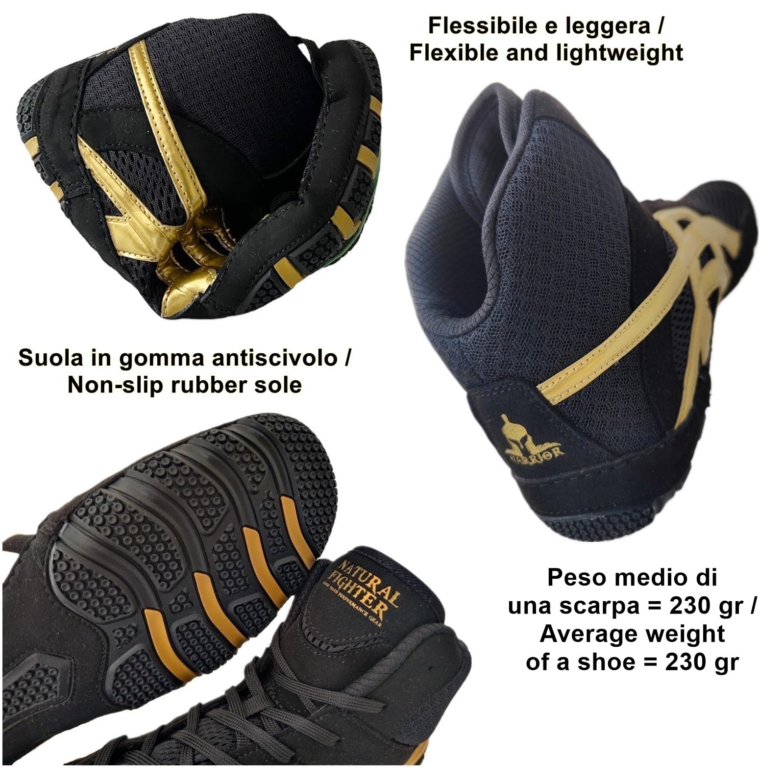 Scarpe Wrestling Lotta Libera Boxe MMA Fitness Leggere Flessibili in Pelle vegana Wrestling Shoes