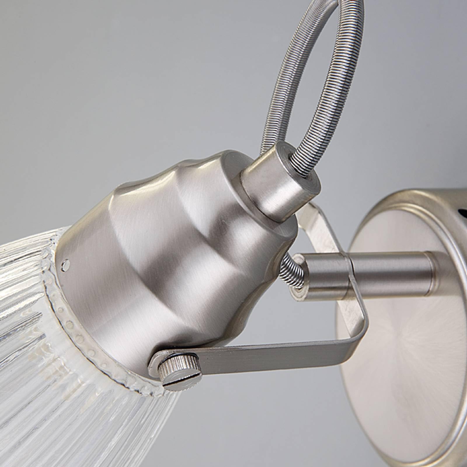 Lindby Lámpara de pared Kara (Moderno) en Gris hecho Vidrio e.o. para Cuarto baño (1 llama, G9) lámparas aplique