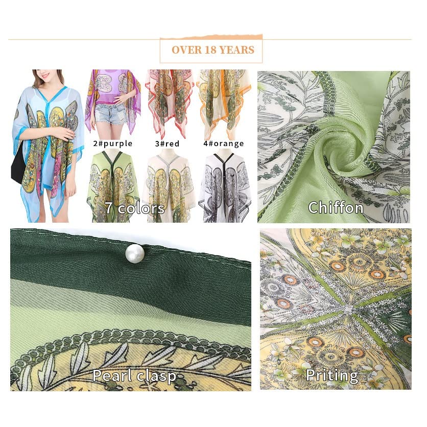 Blusas de protección solar WQHPLMD para un día de playa de moda con cárdigan largo 3