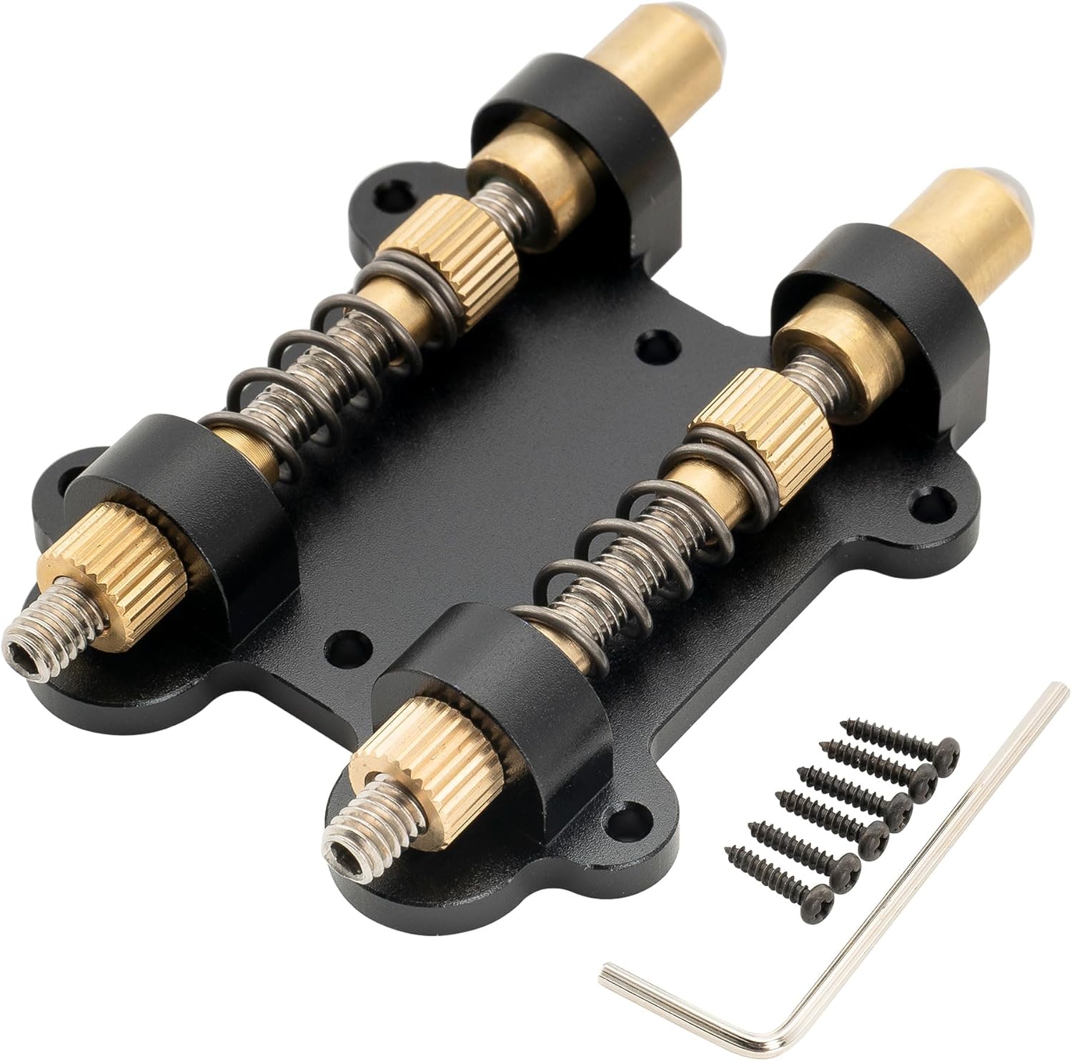 Musiclily Pro Guitar Dual Brass Tremolo Stopper Stabilizer Arming Adjuster Tremsetter Set for Floyd Rose and Other Floating Tremolo Bridge Systems